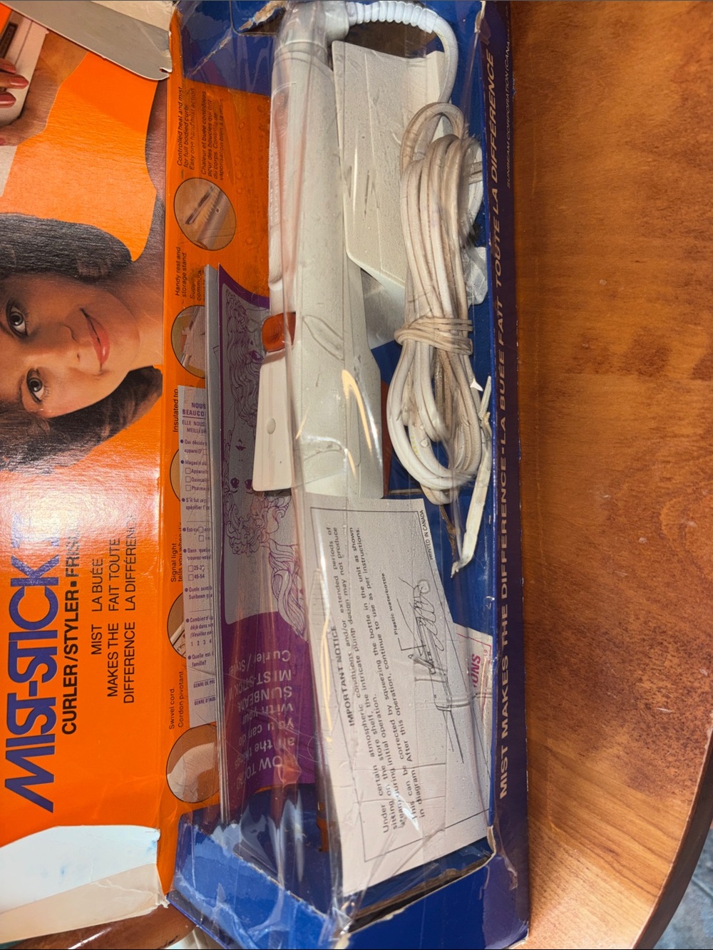 Sunbeam Mist-Stick II Hair Curler in Orange and Blue Box - Picture 3 of 7